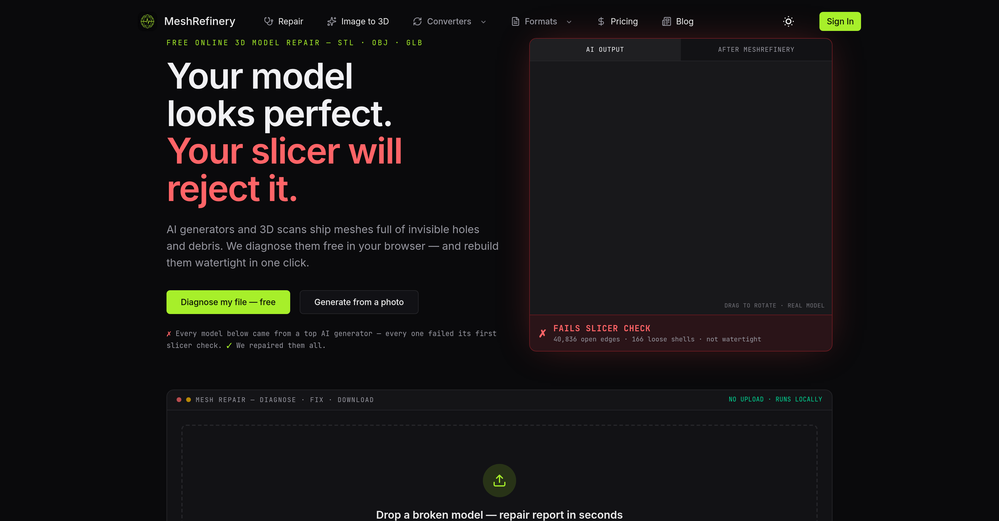 MeshRefinery website