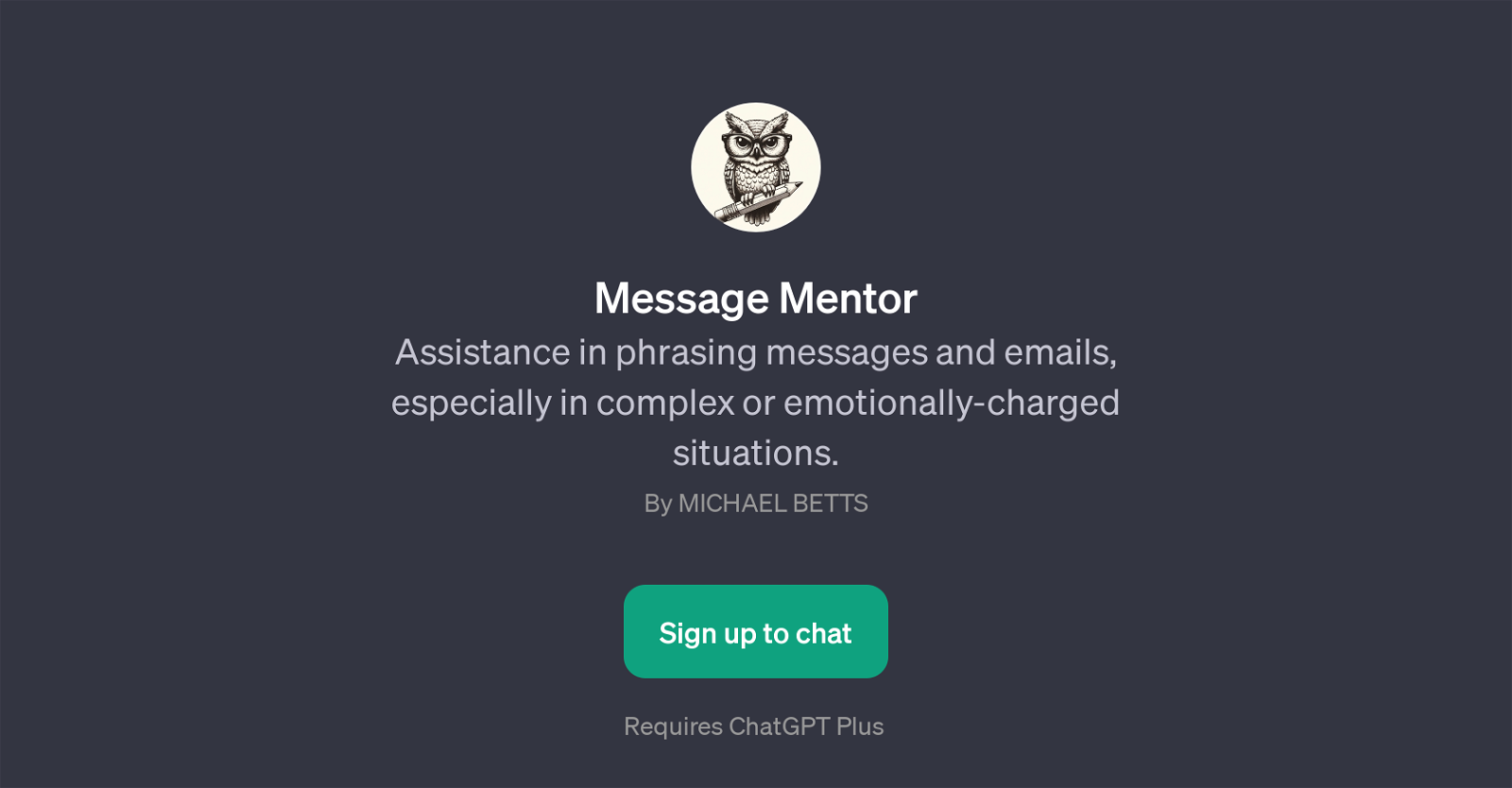 Message Mentor website