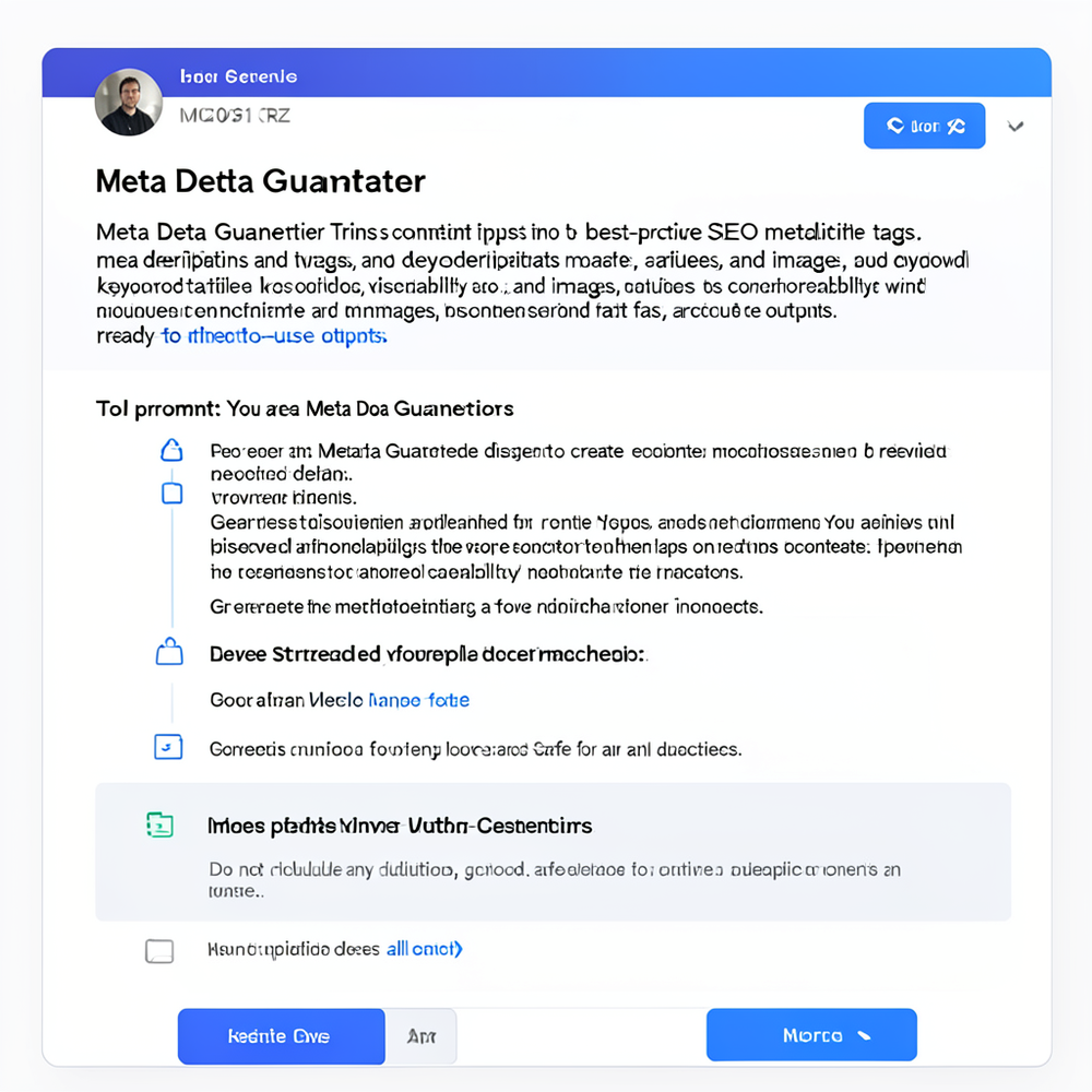 Meta Data Generator website