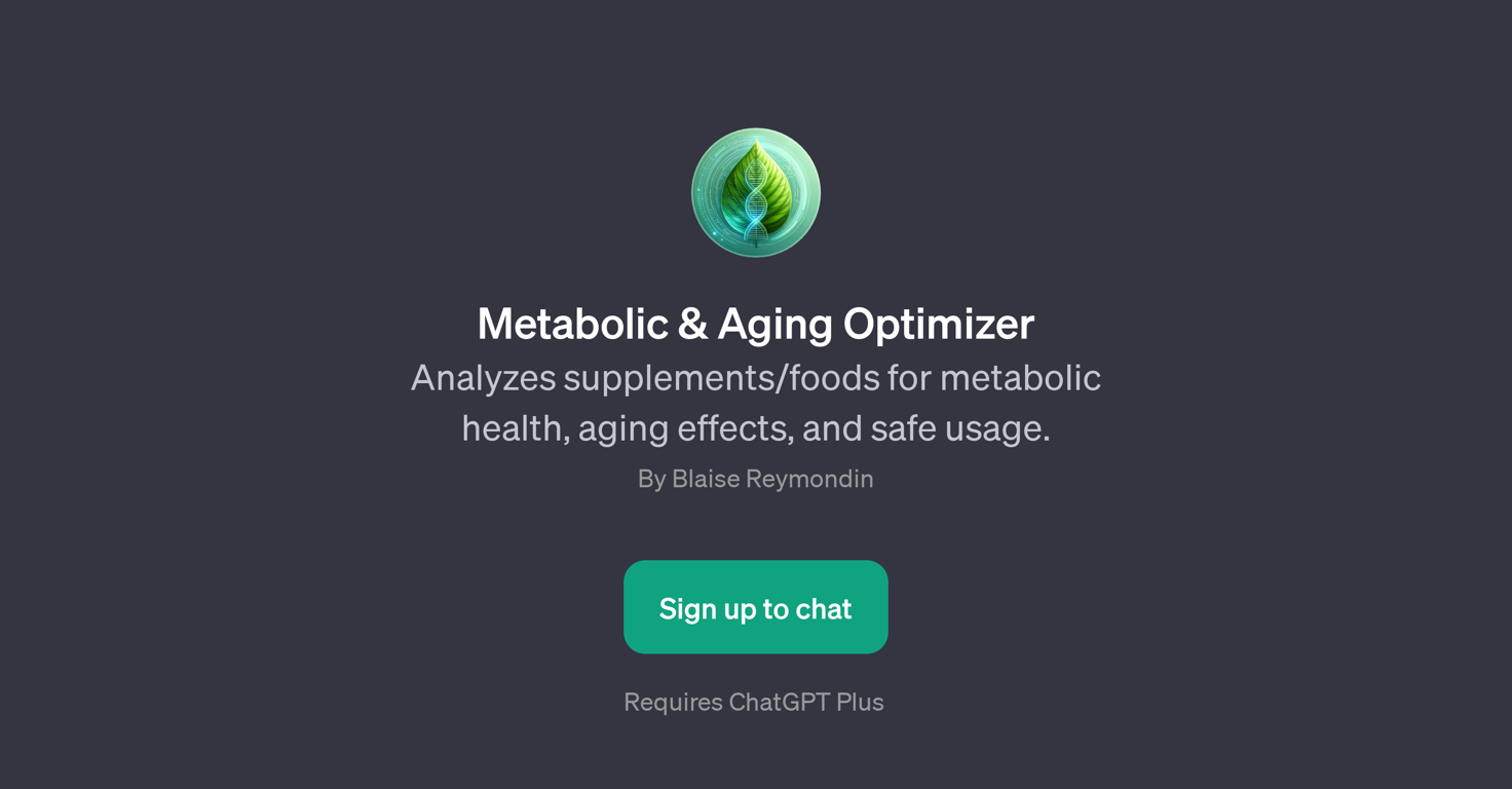 Metabolic & Aging Optimizer website
