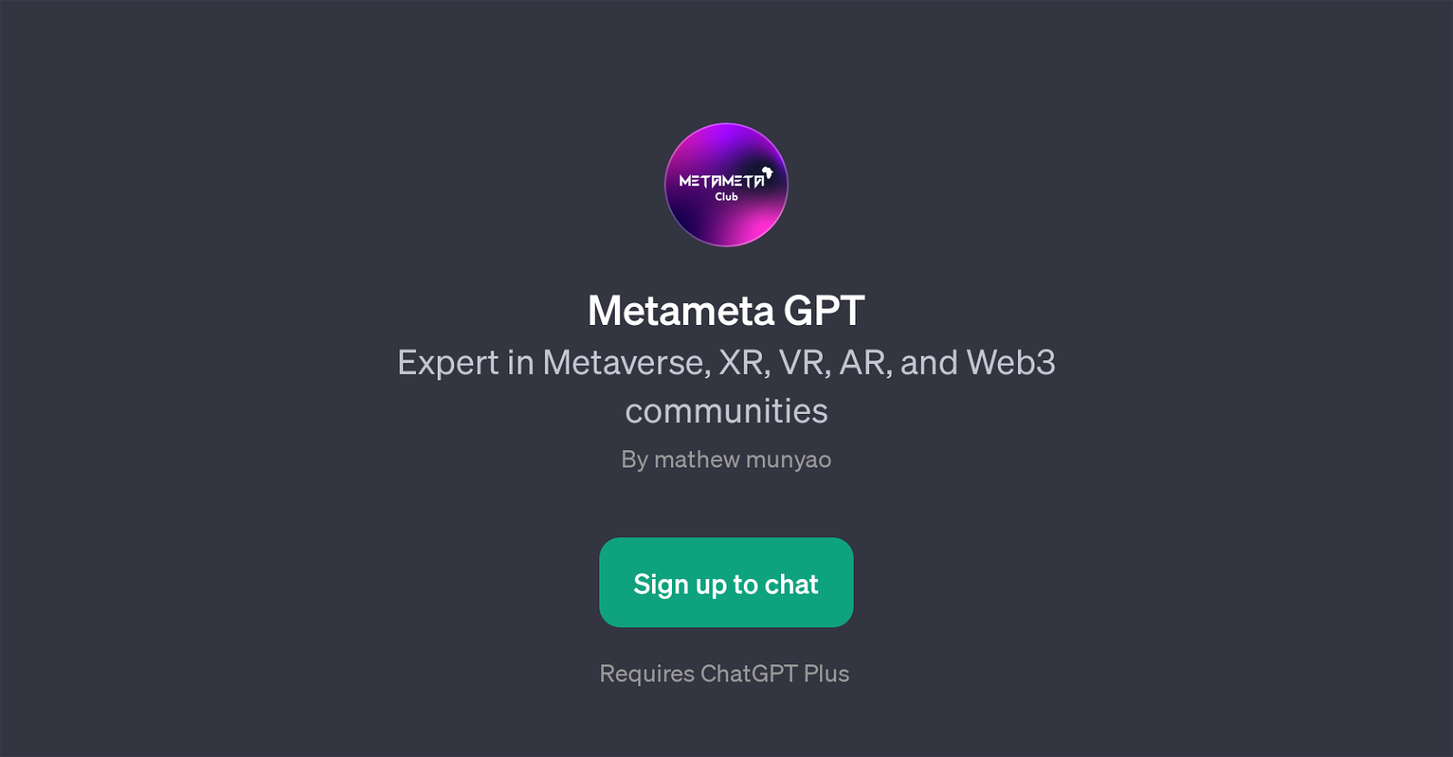 Metameta GPT website
