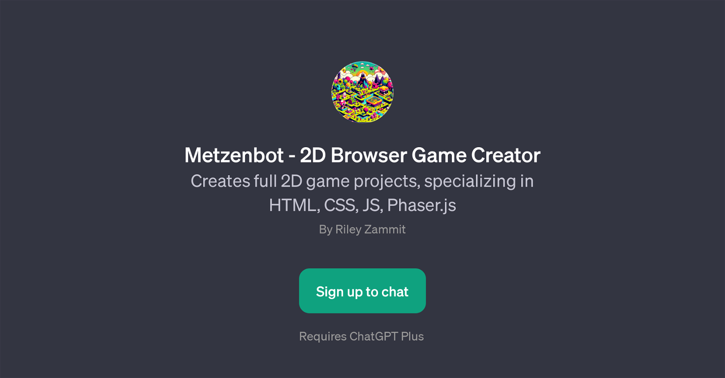 Metzenbot - 2D Browser Game Creator website