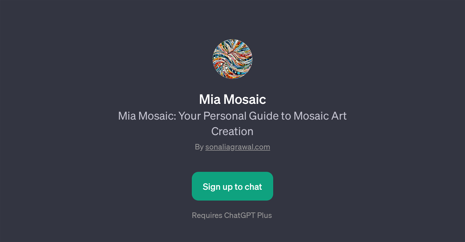 Mia Mosaic website