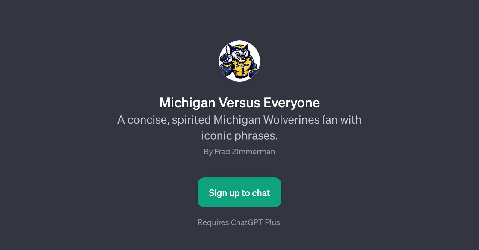 Michigan Versus Everyone website