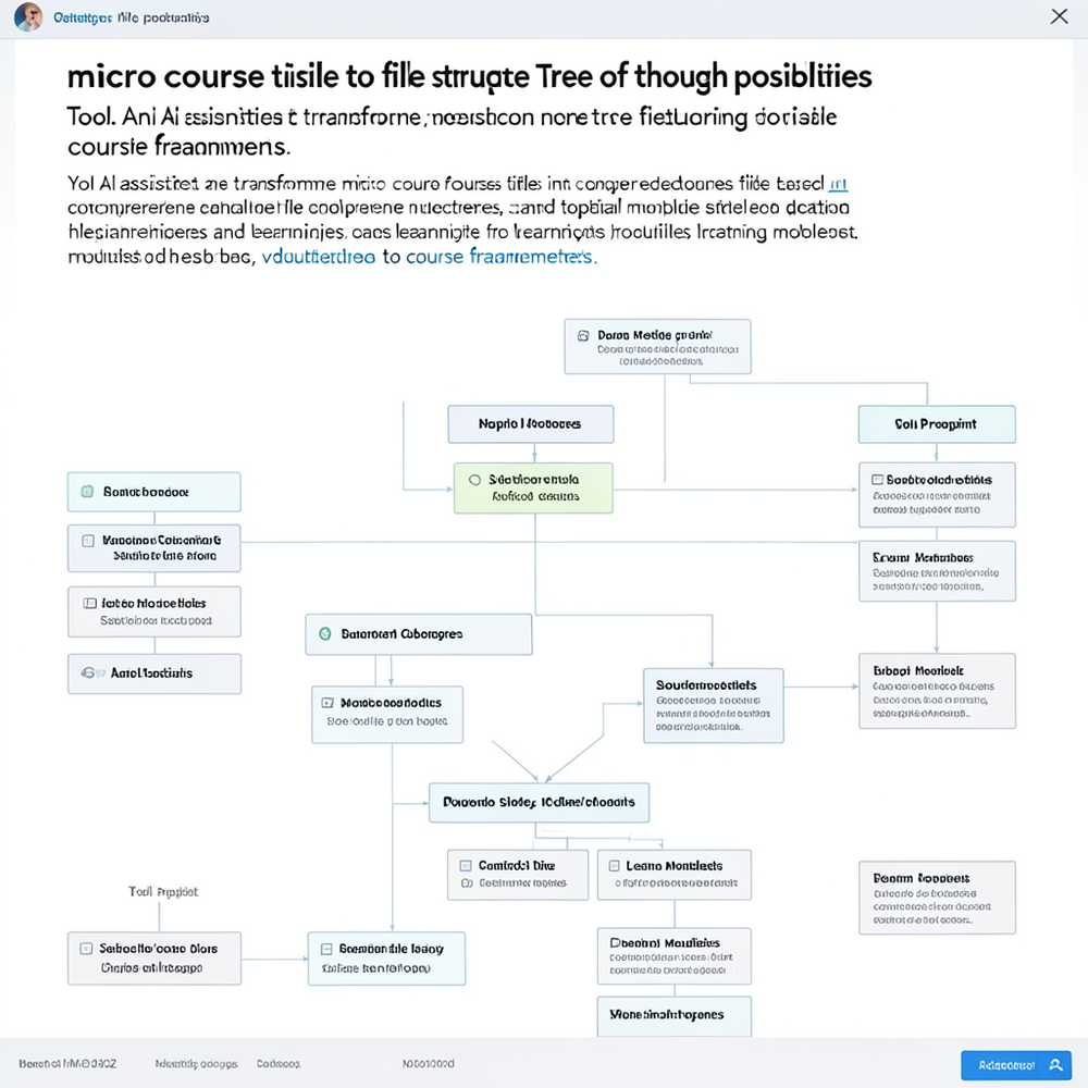 micro course title to file structure tree of thought possibilities website