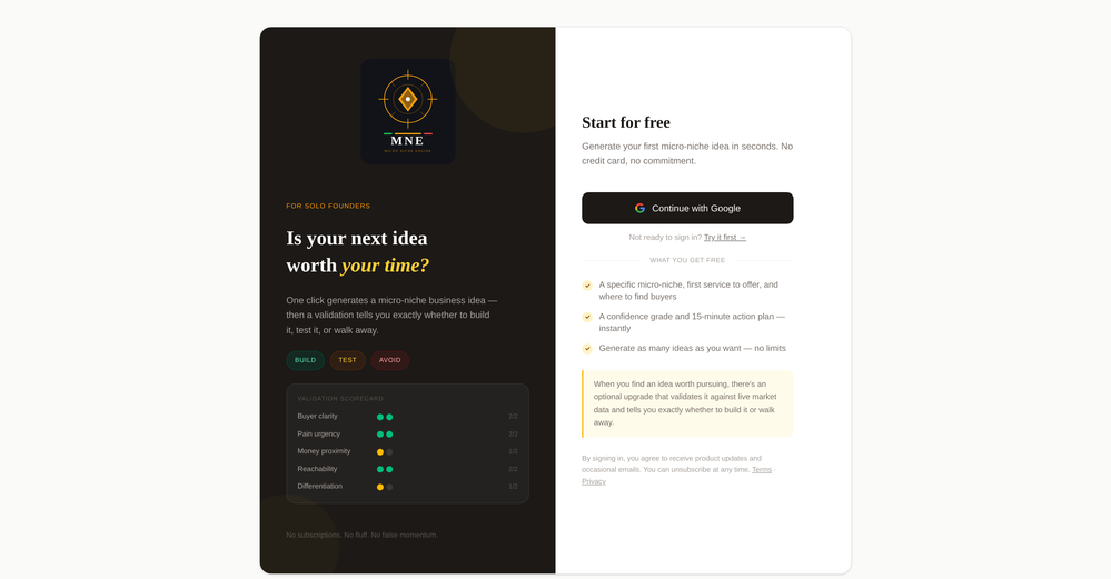 Micro-Niche Engine website