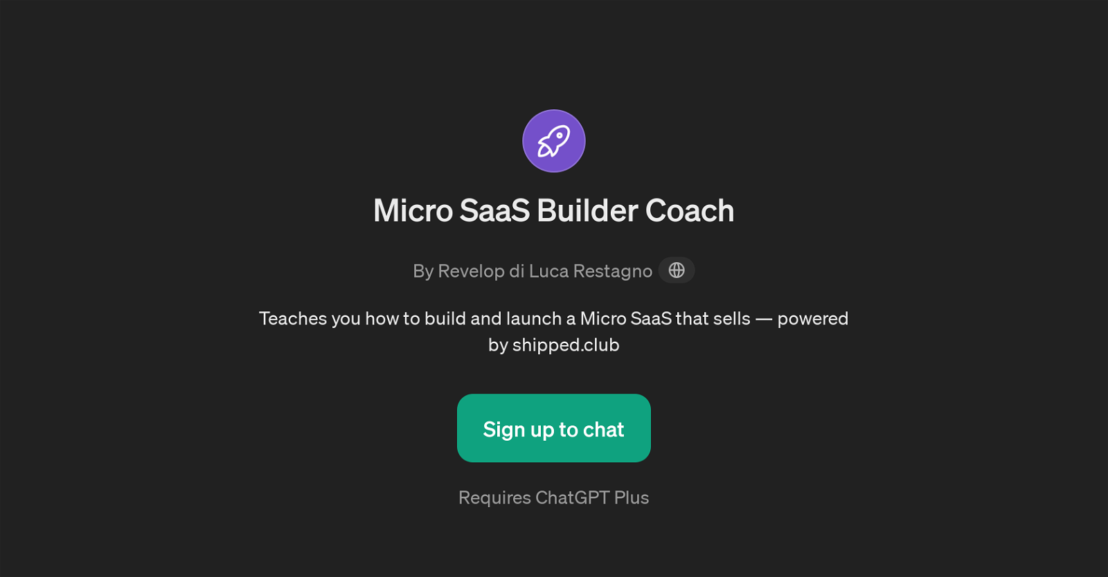 Micro SaaS Builder Coach website