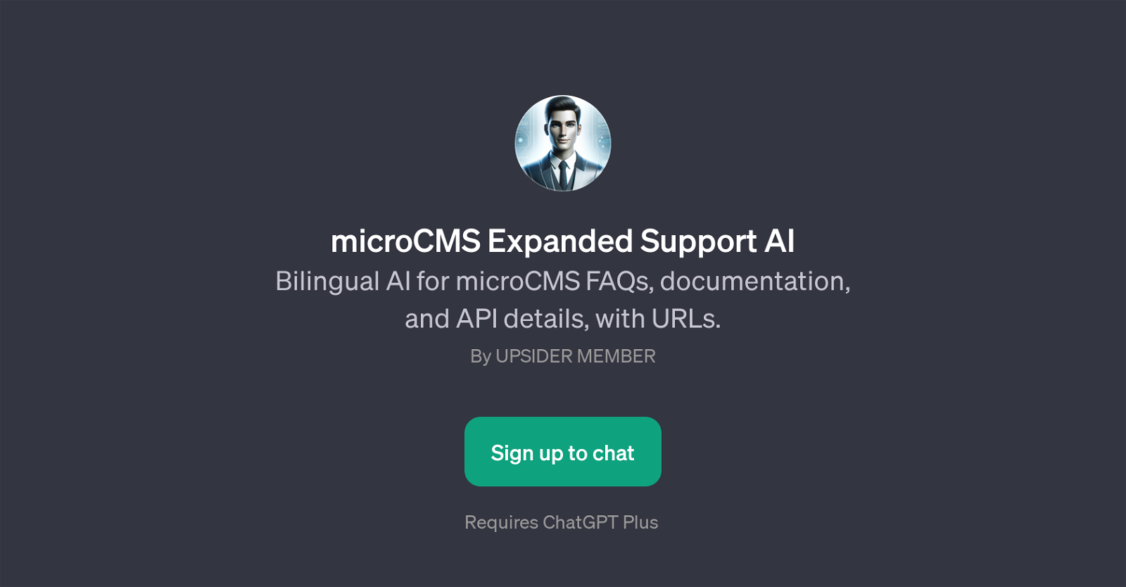 microCMS Expanded Support AI website
