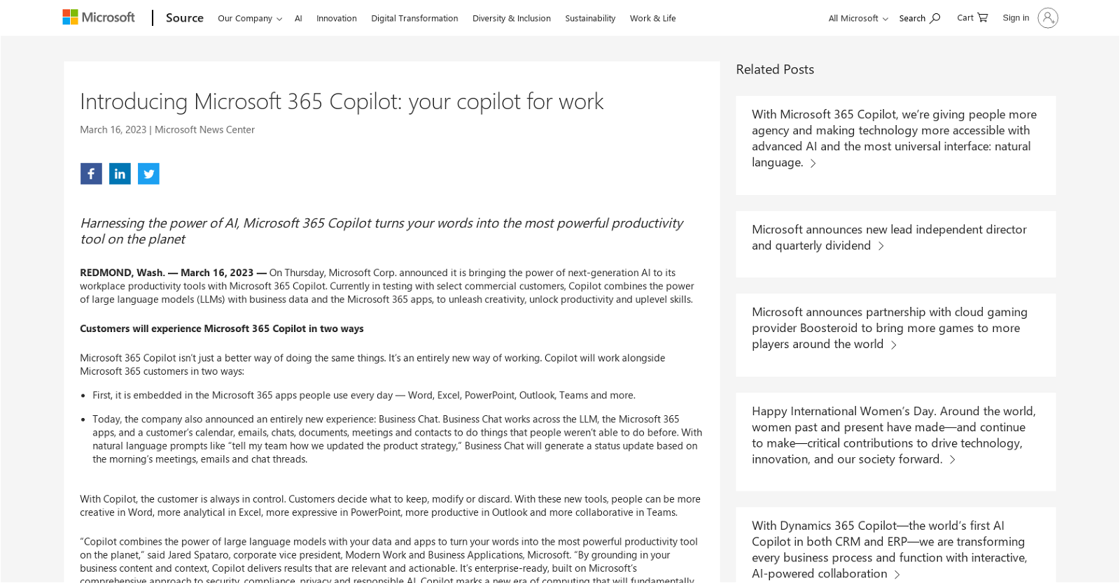Microsoft 365 Co-pilot And 39 Other AI Tools For Task automation
