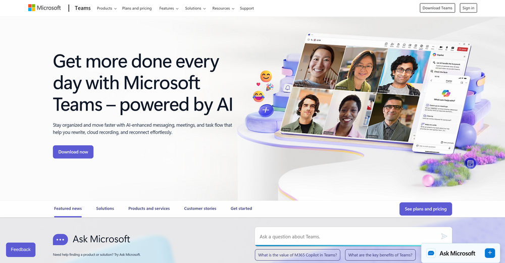 Microsoft Teams website
