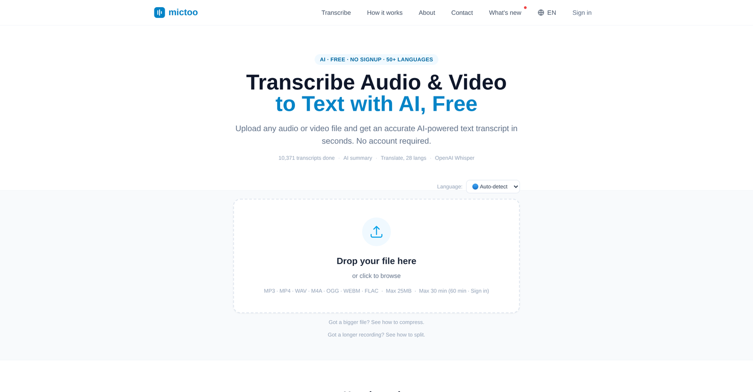 Mictoo website