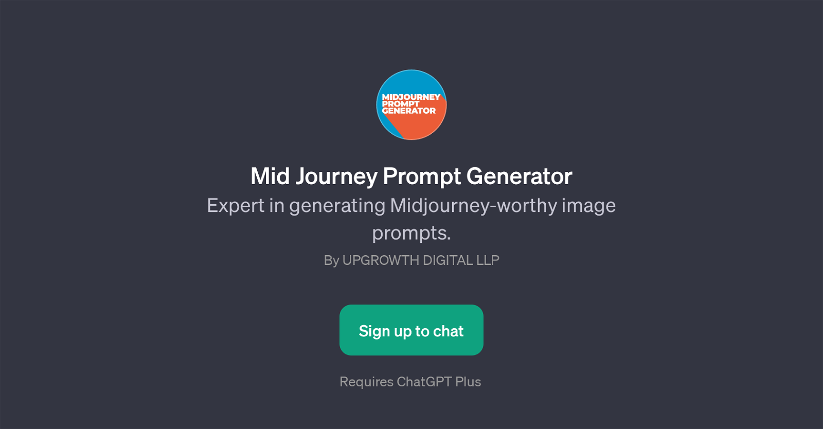Mid Journey Prompt Generator website