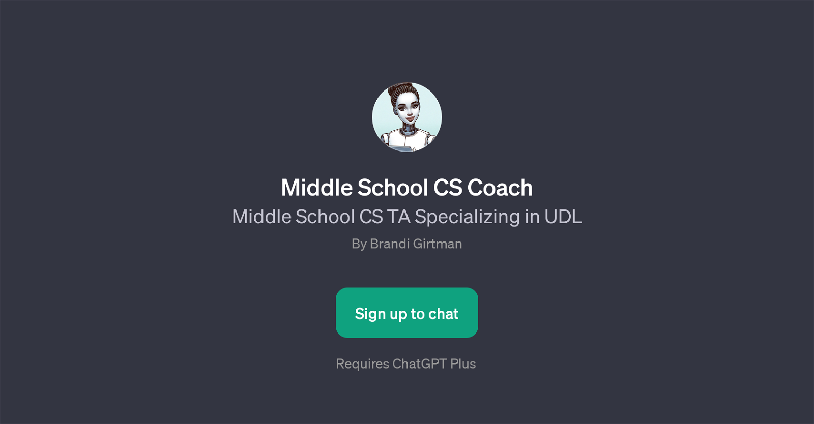 Middle School CS Coach website