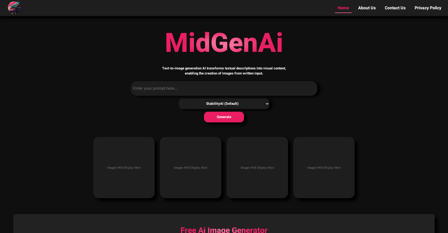 MidGen AI website