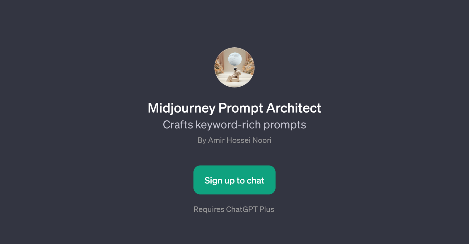 Midjourney Prompt Architect website