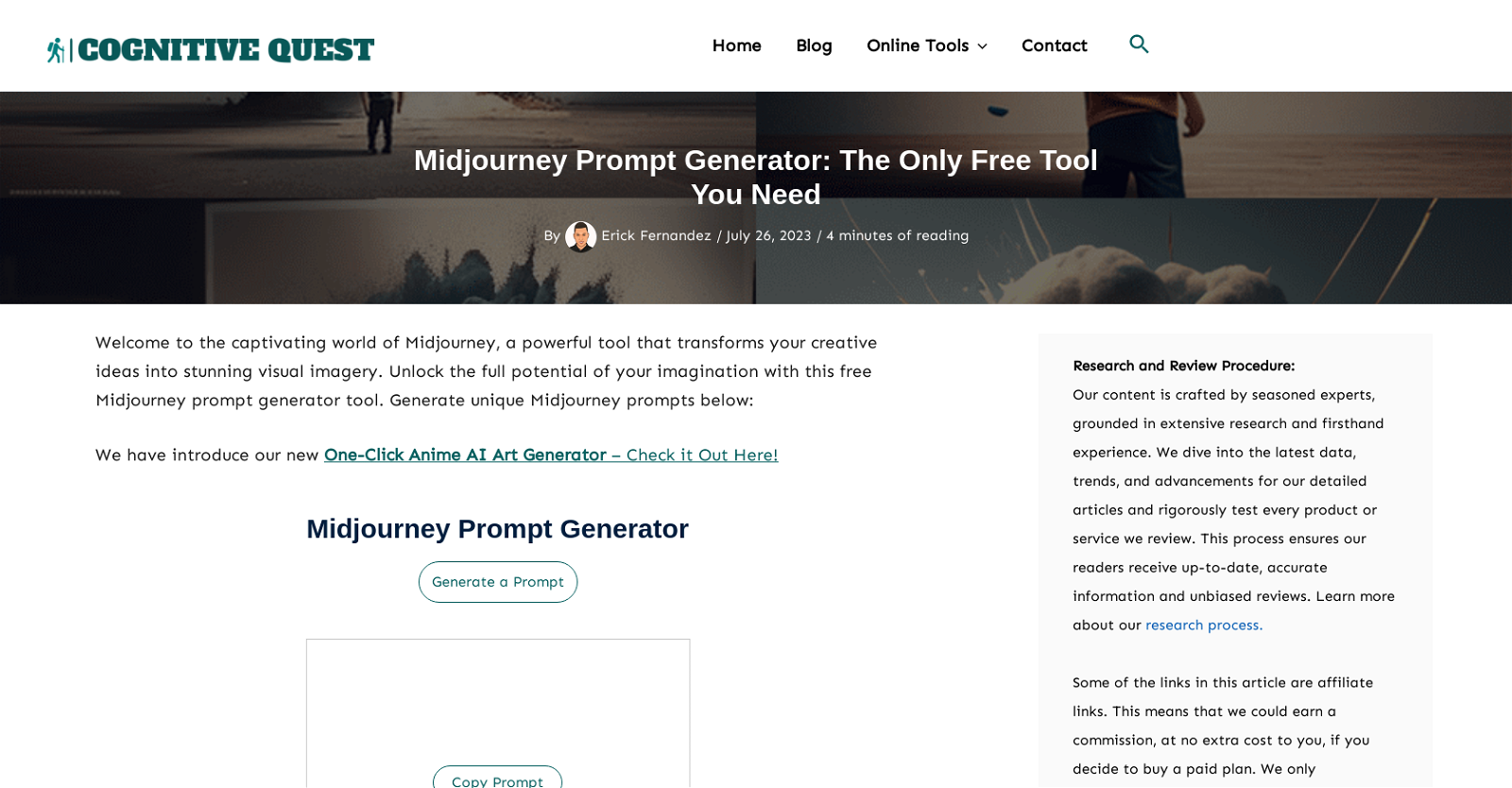 Midjourney prompts website