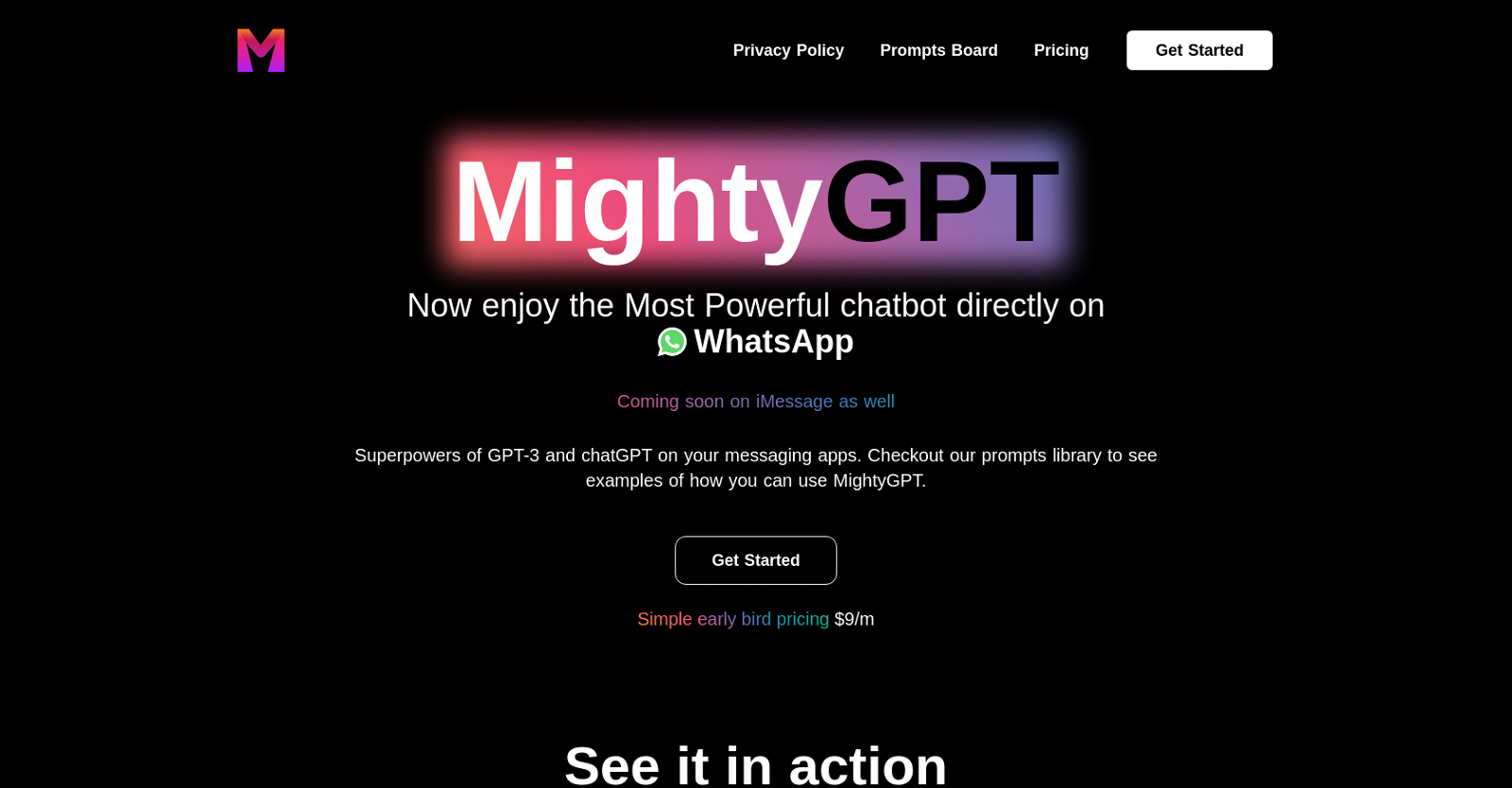 MightyGPT website