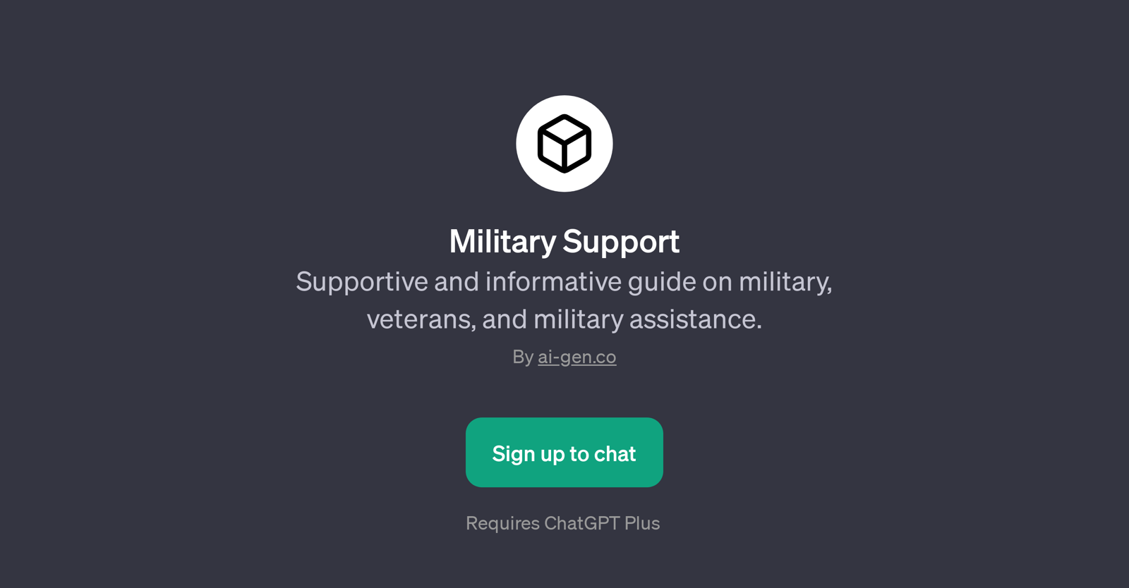 Military Support website