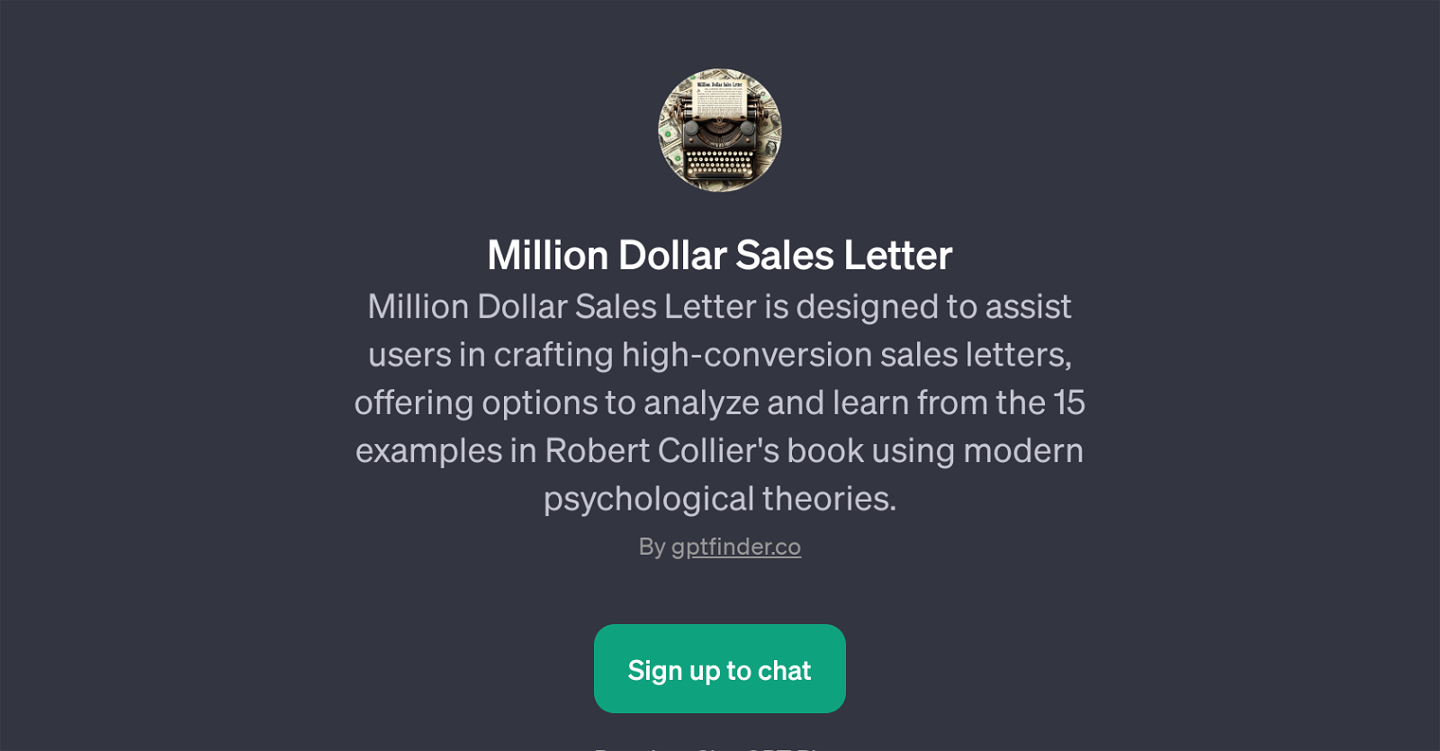 Million Dollar Sales Letter website