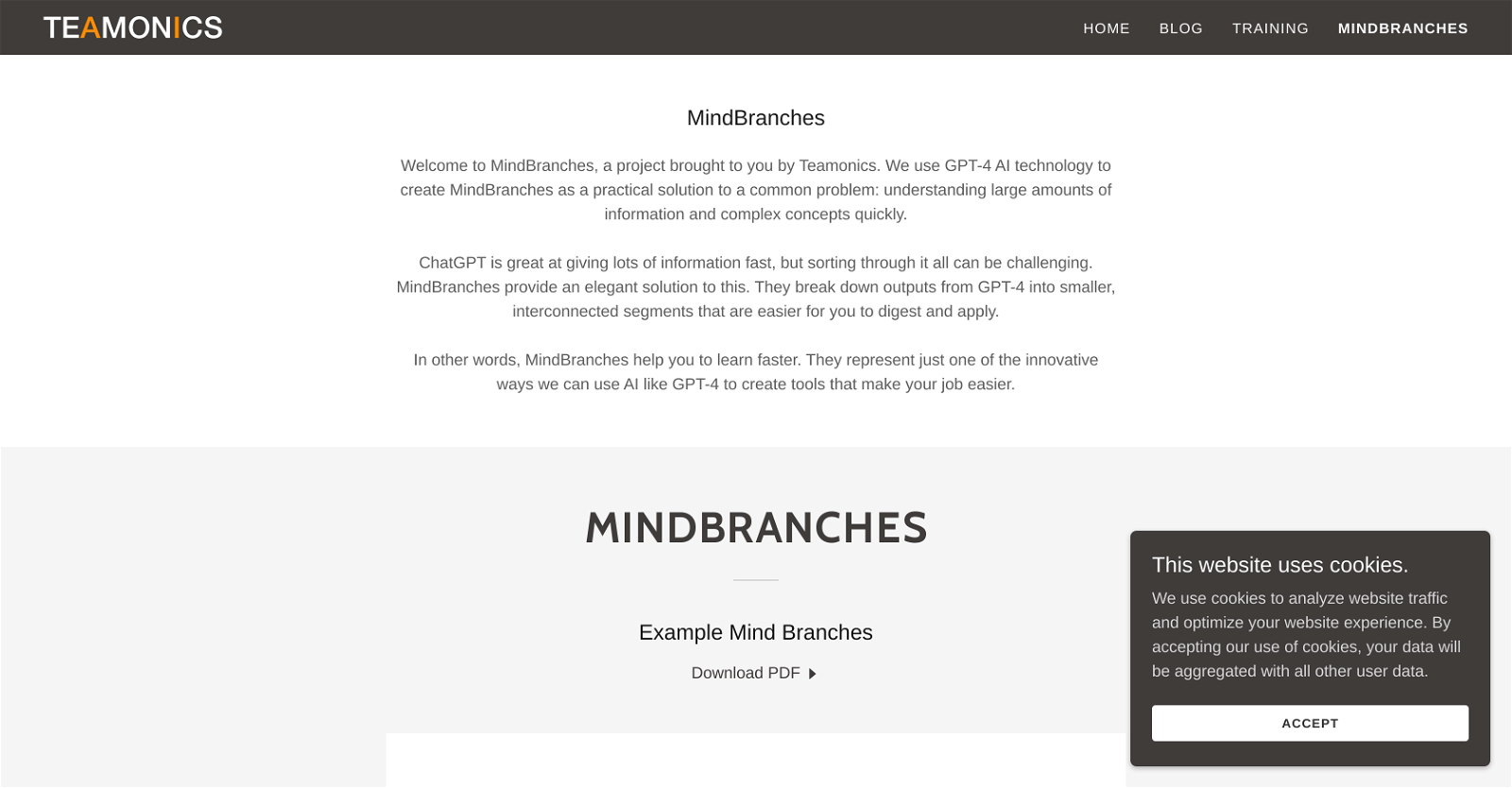 MindBranches website