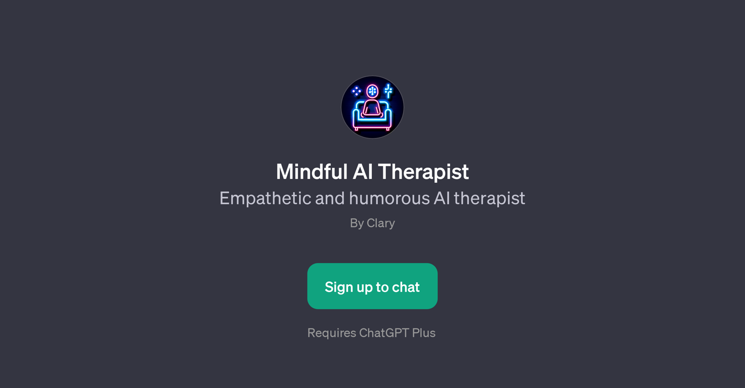 Mindful AI Therapist website