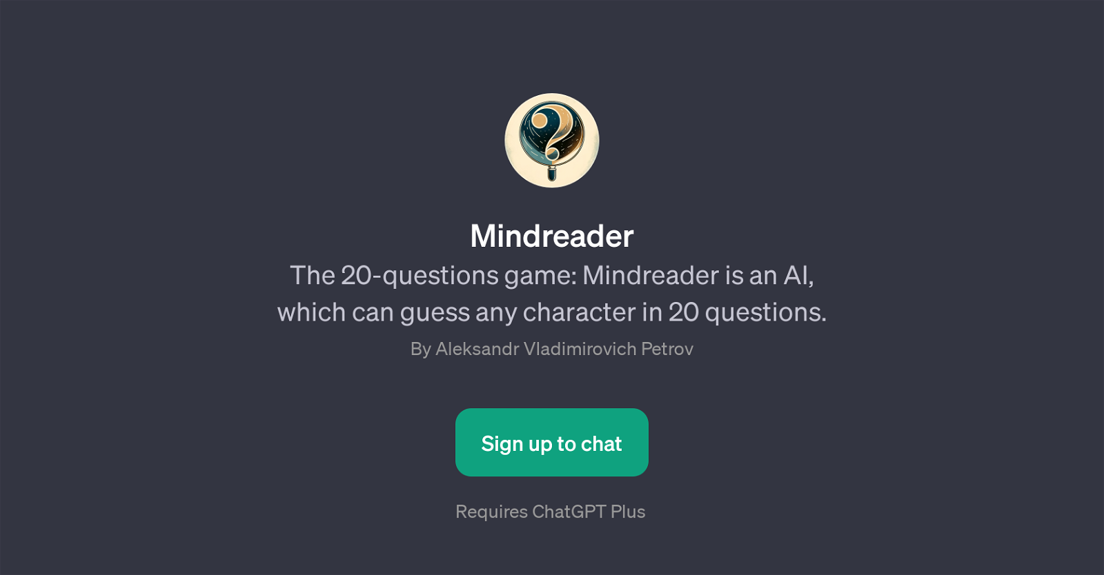Mindreader website