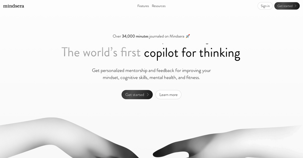 Mindsera website