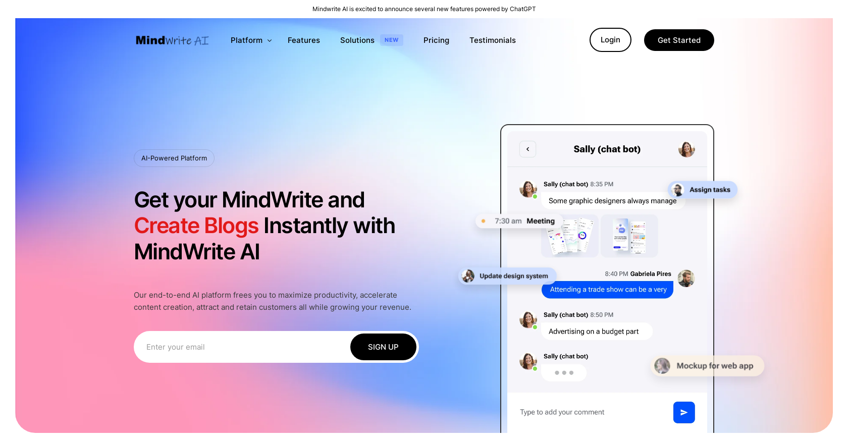 Mindwrite  website