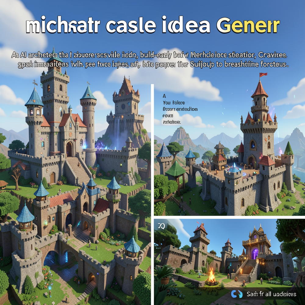 minecraft castle idea gener website