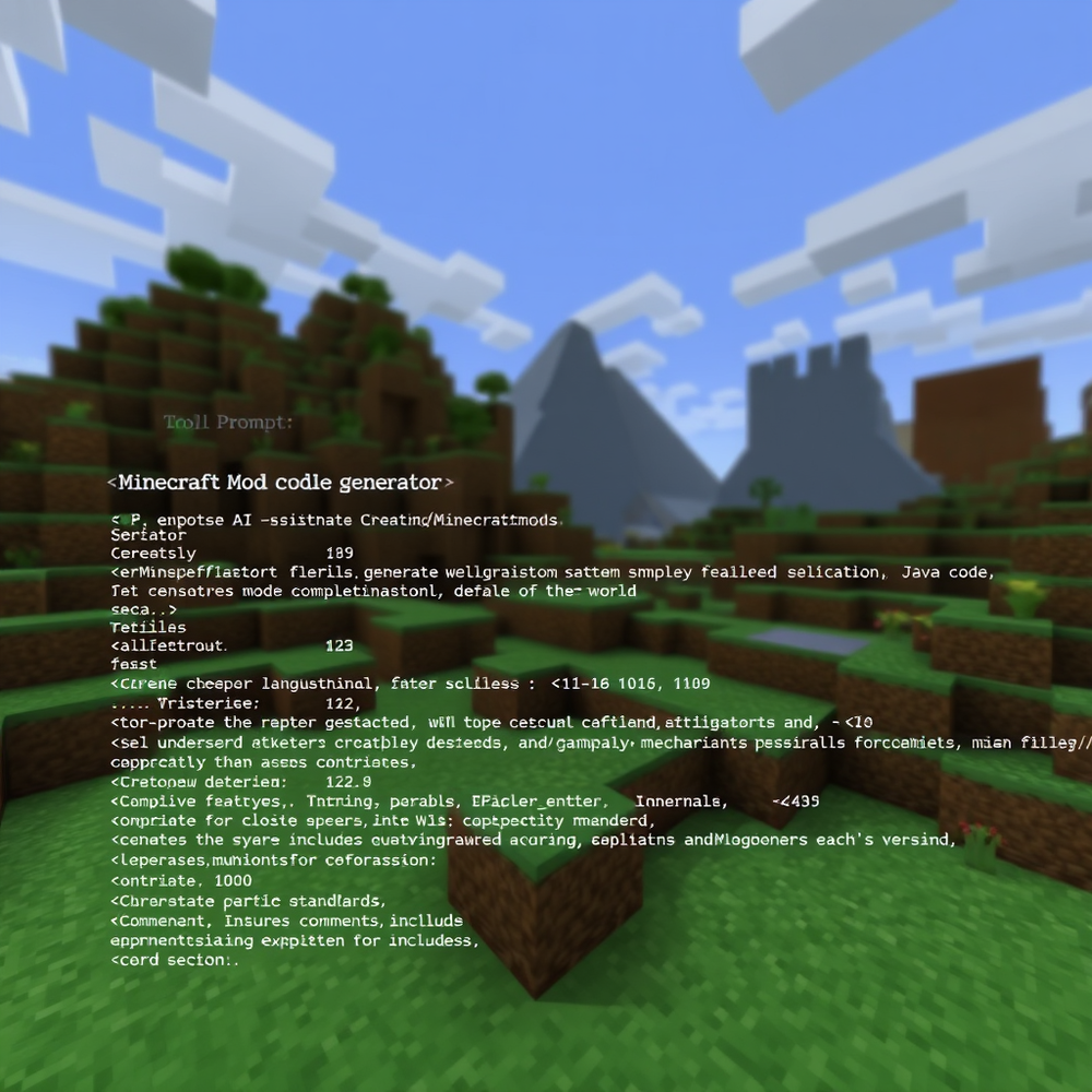 Minecraft Mod code generator website