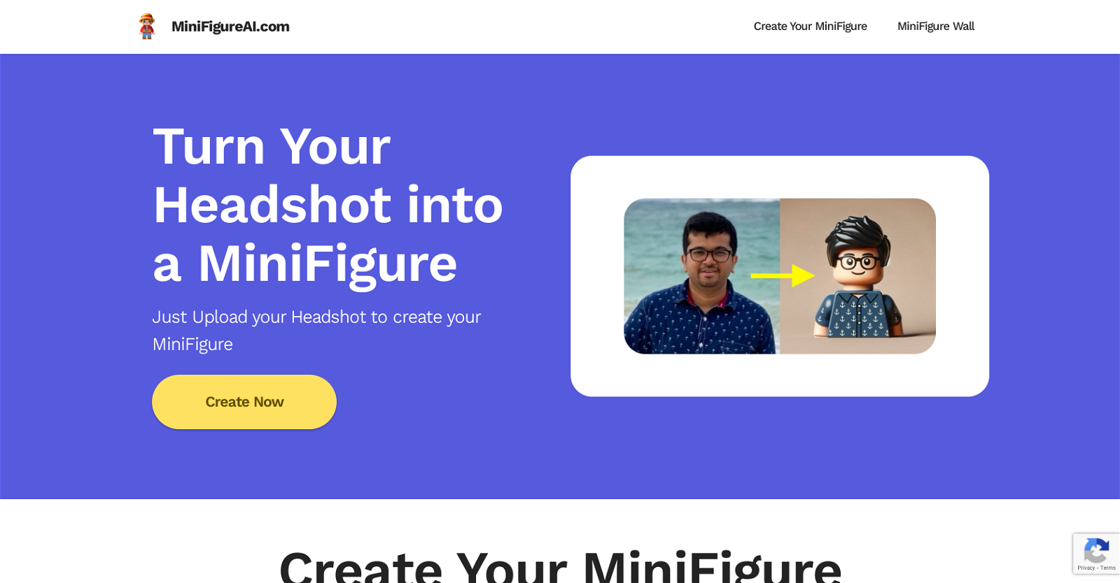 MiniFigureAI website