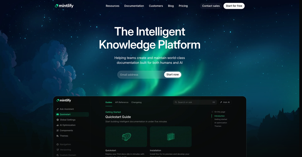 Mintlify website