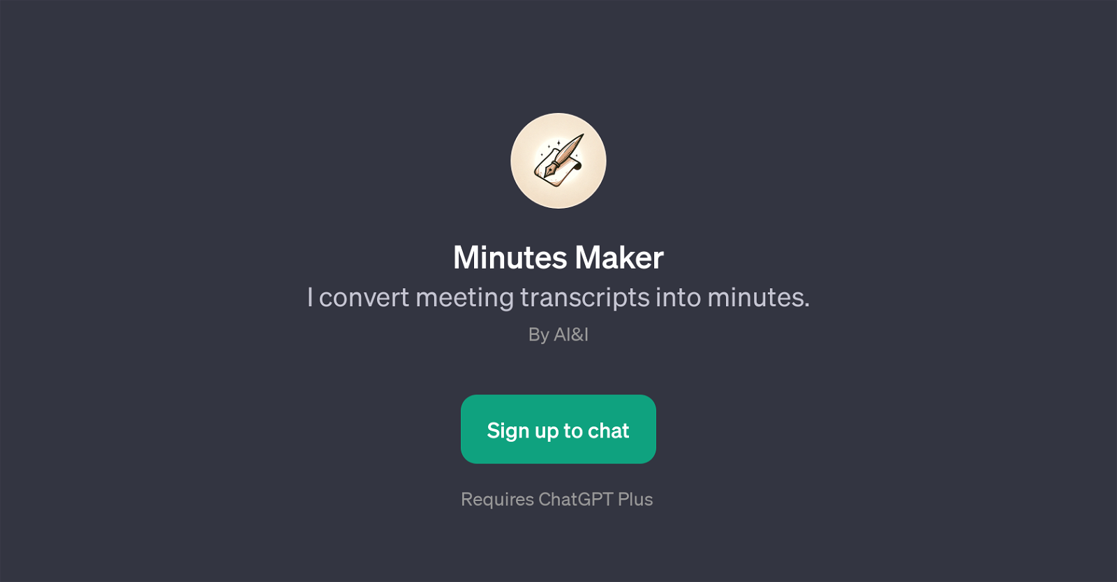 Minutes Maker website