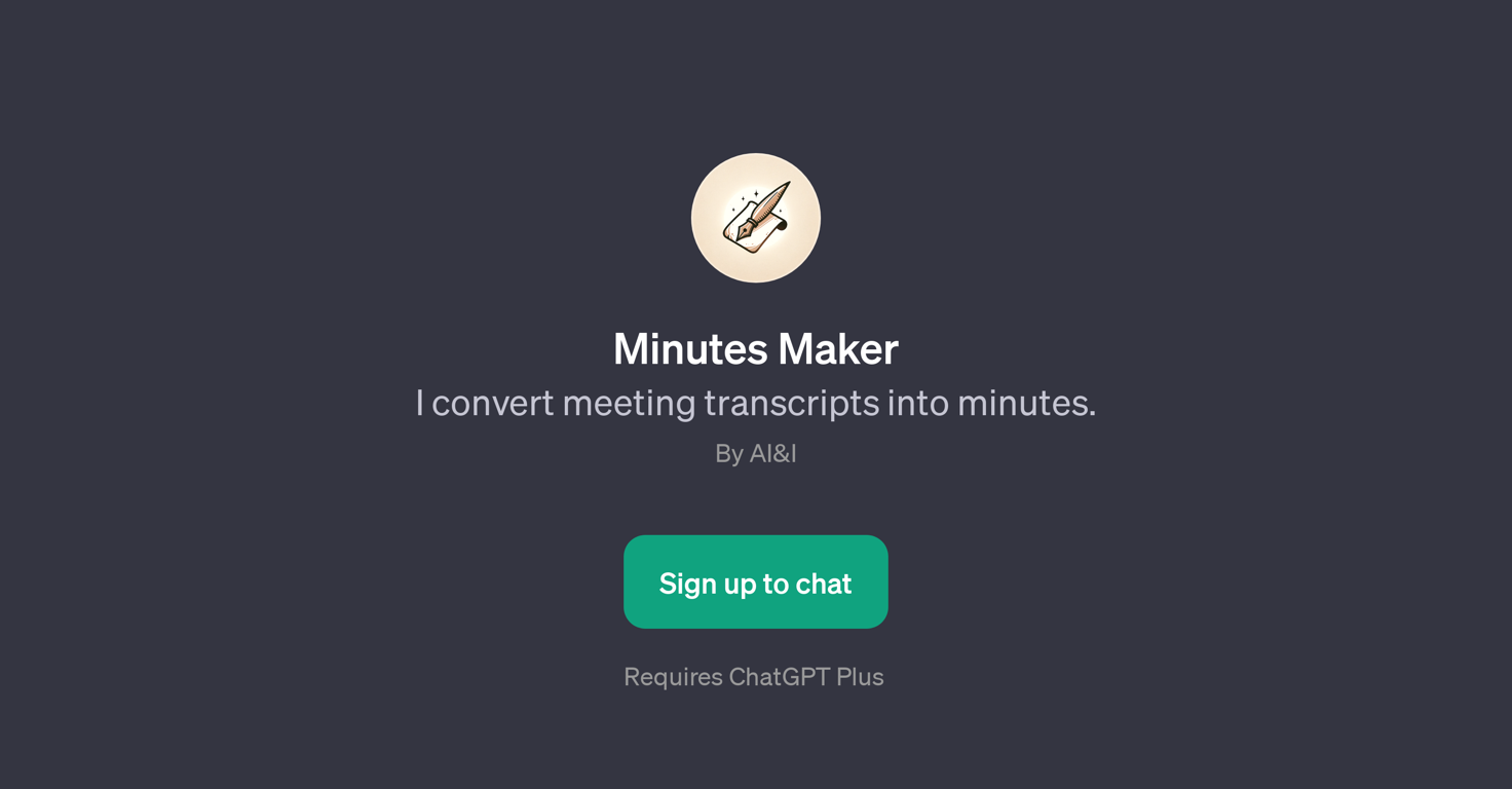 Minutes Maker website