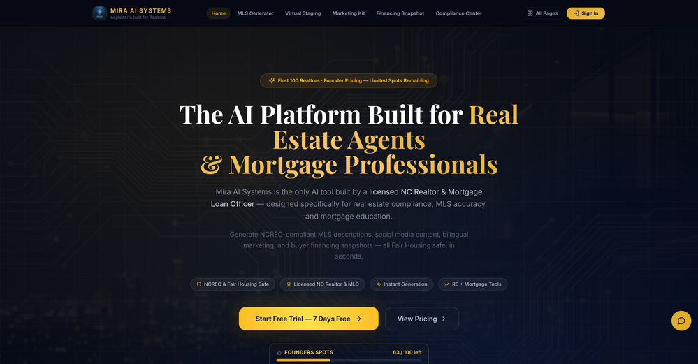 Mira AI Systems website
