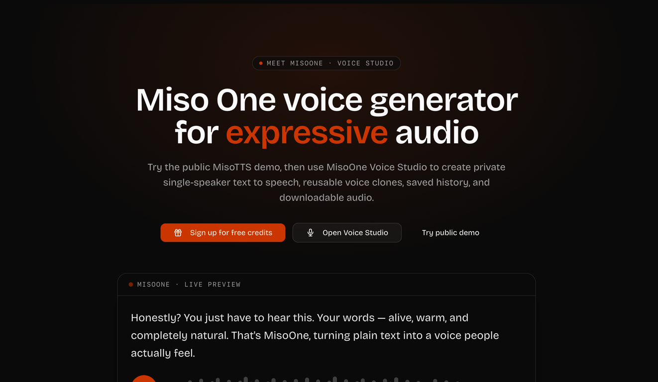 MisoOne website