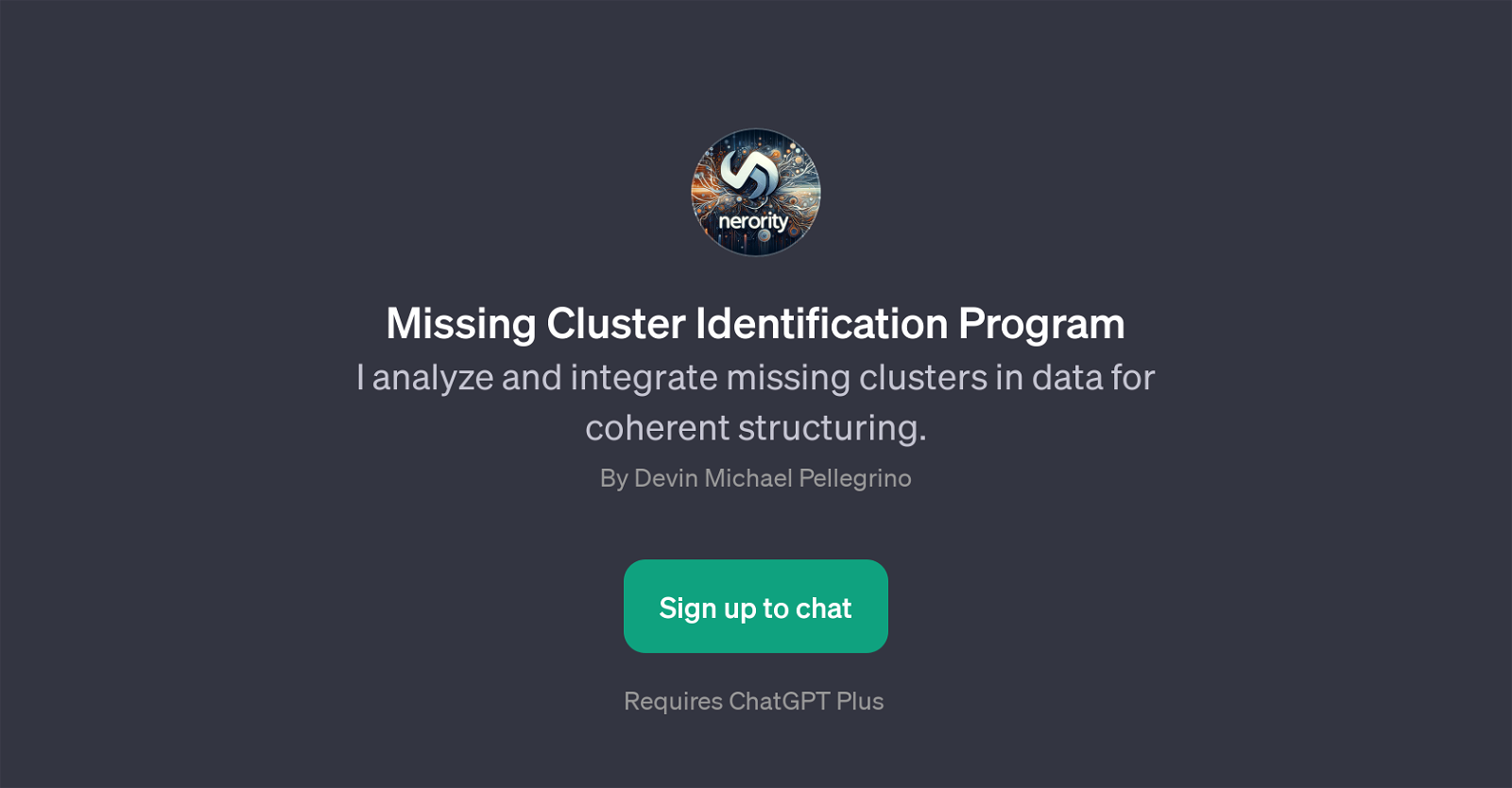 Missing Cluster Identification Program website