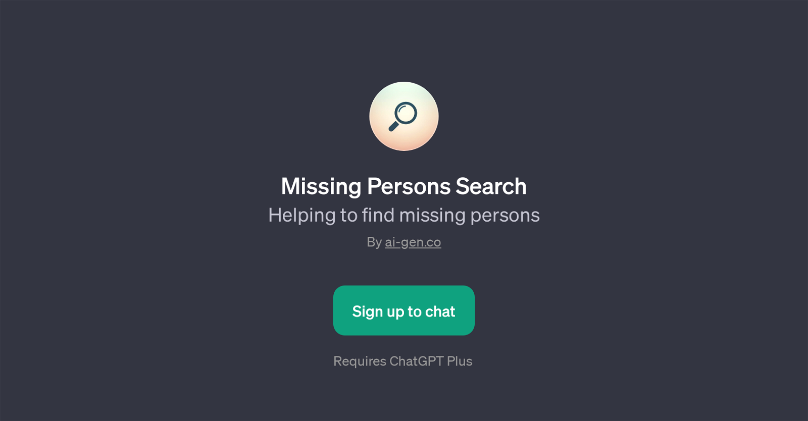 Missing Persons Search website