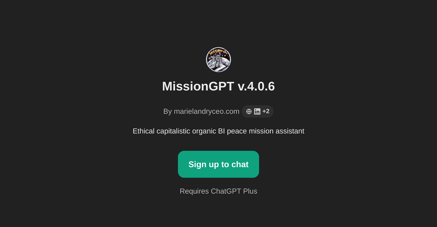 MissionGPT v.4.0.6 website