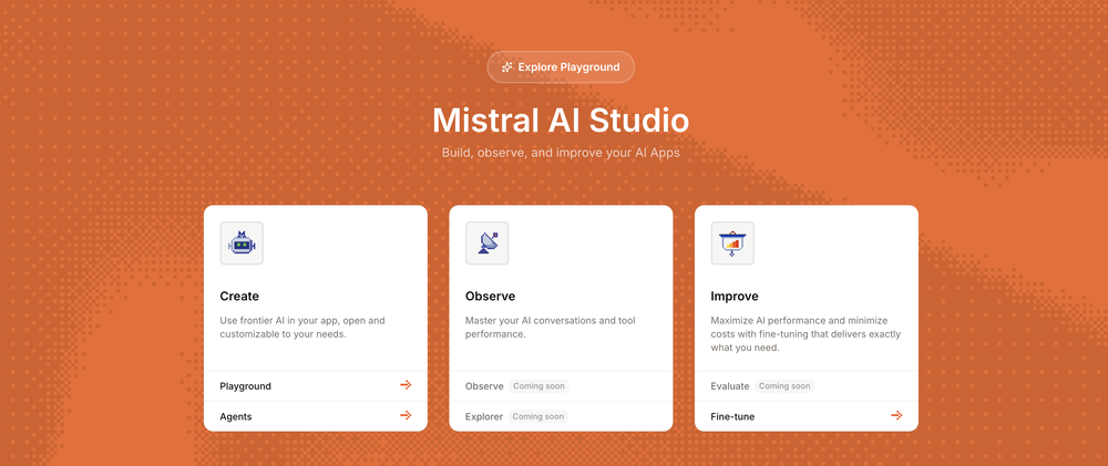 Mistral AI Studio website