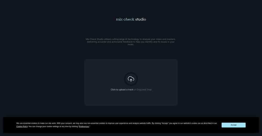 Mix Check Studio website