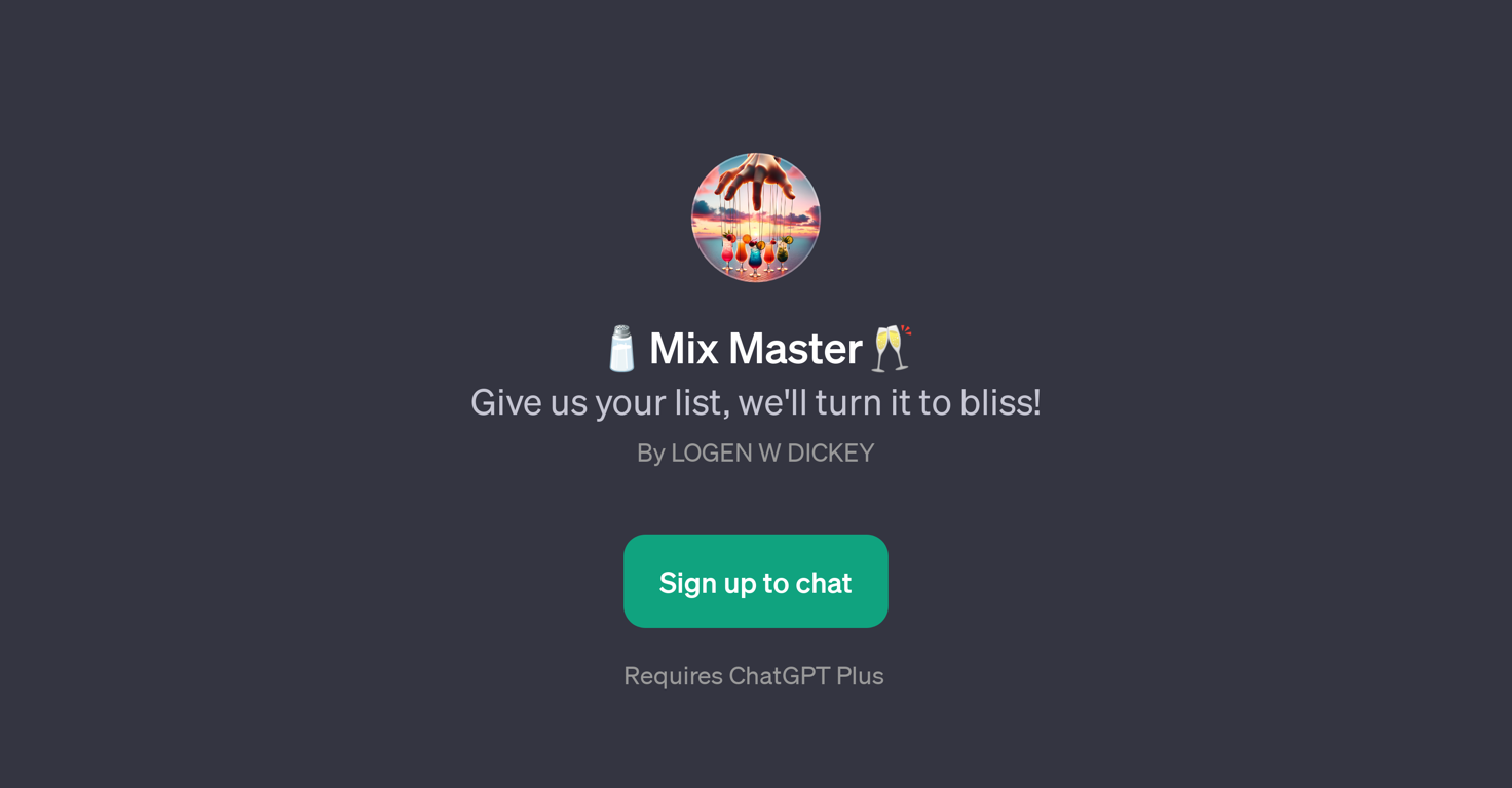 Mix Master website