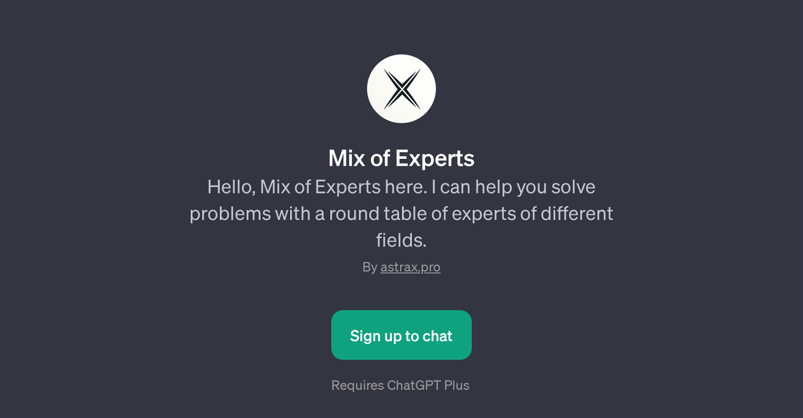 Mix of Experts website