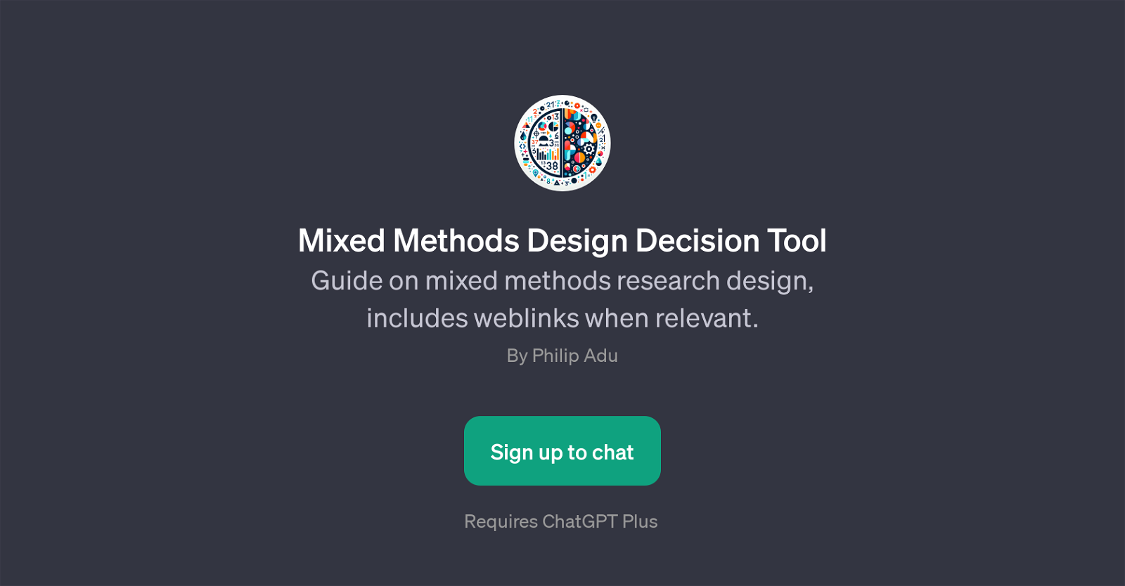 Mixed Methods Design Decision Tool GPT website