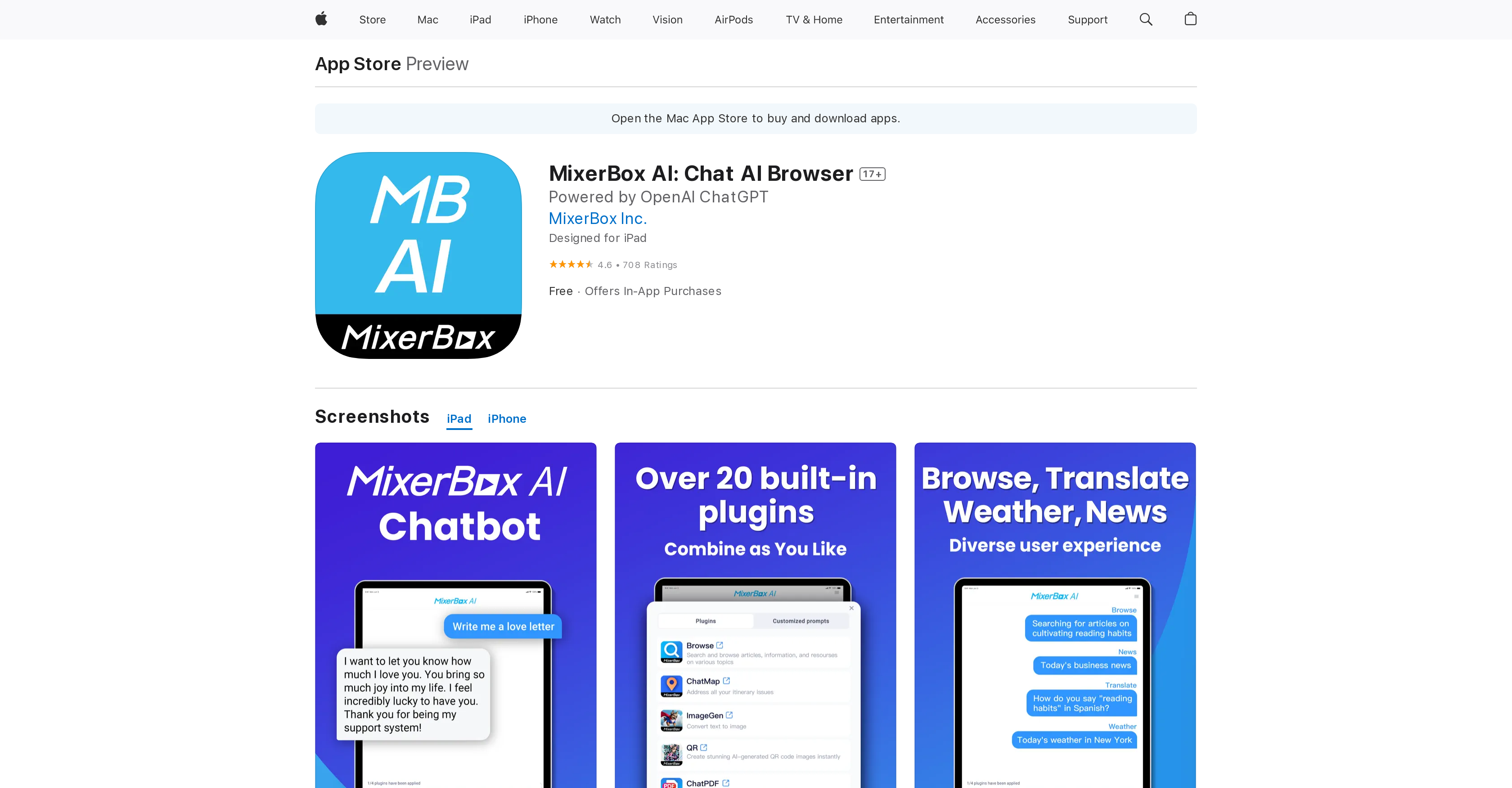 MixerBox Chat AI website