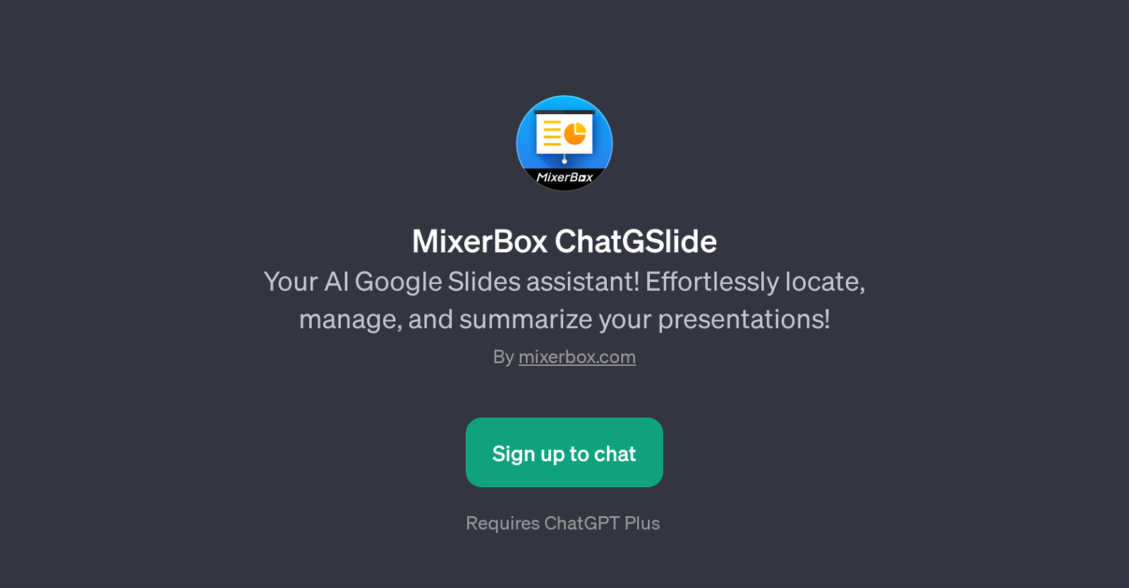 MixerBox ChatGSlide website
