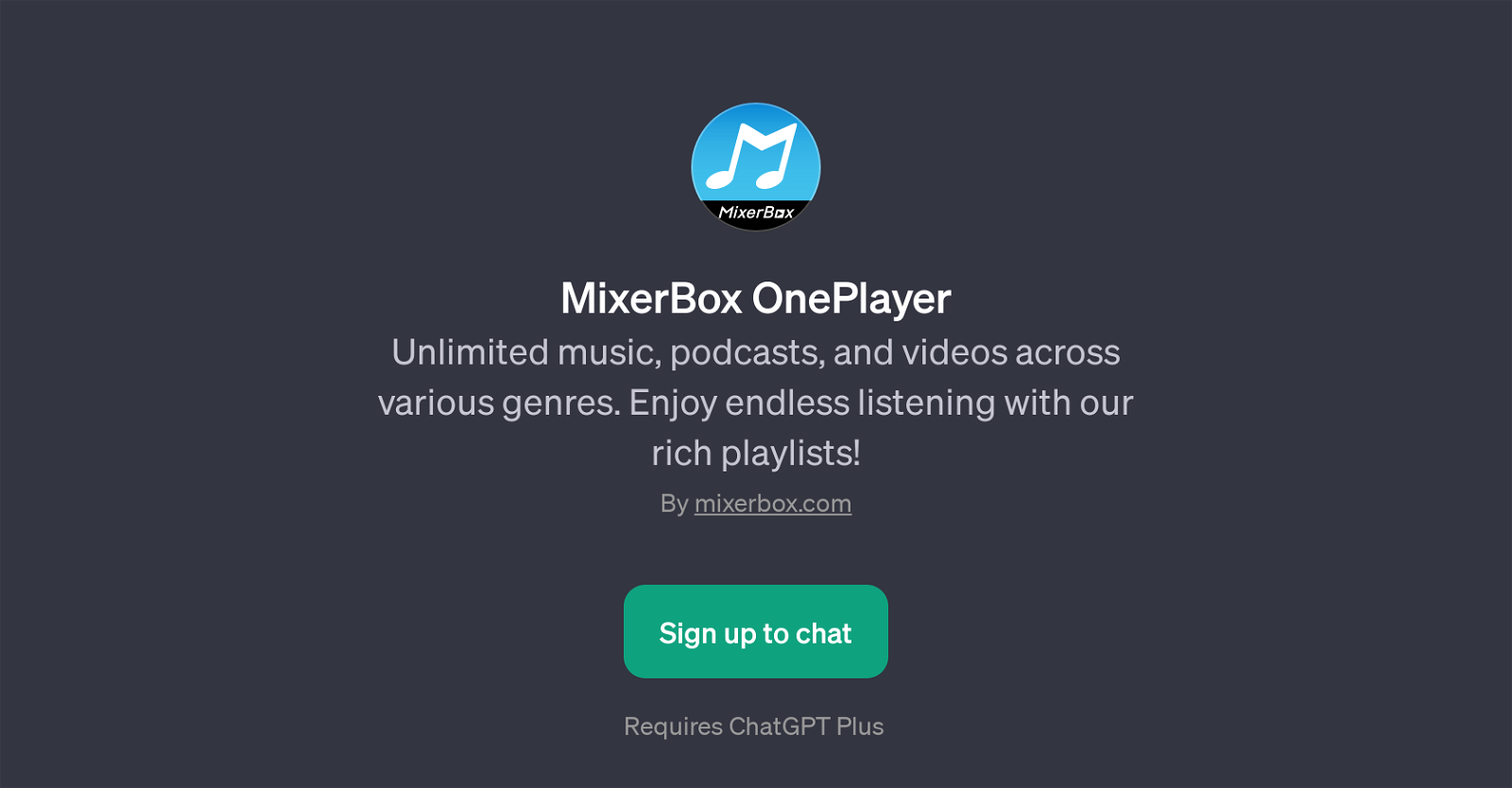 MixerBox OnePlayer website