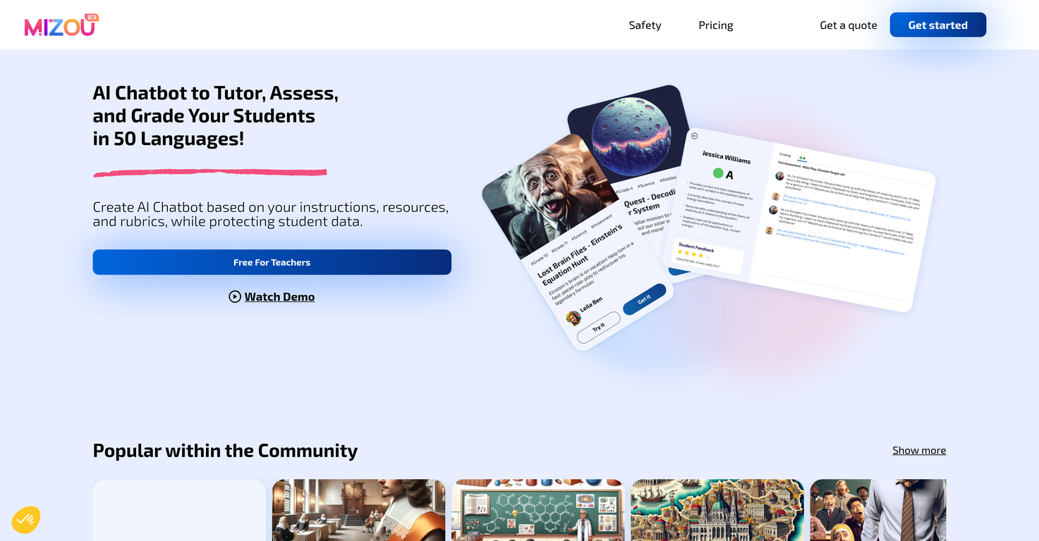 Mizou website