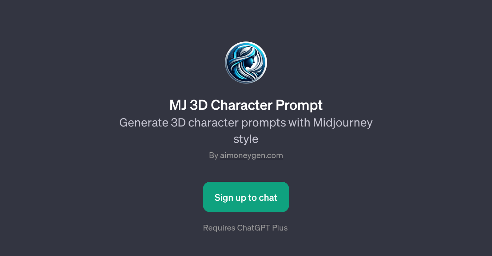 MJ 3D Character Prompt website