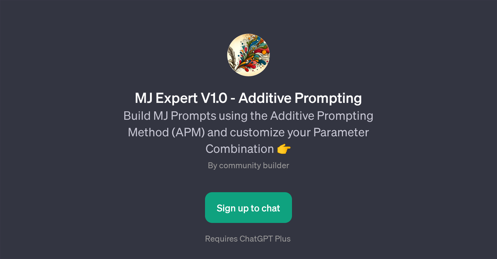 MJ Expert V1.0 - Additive Prompting website